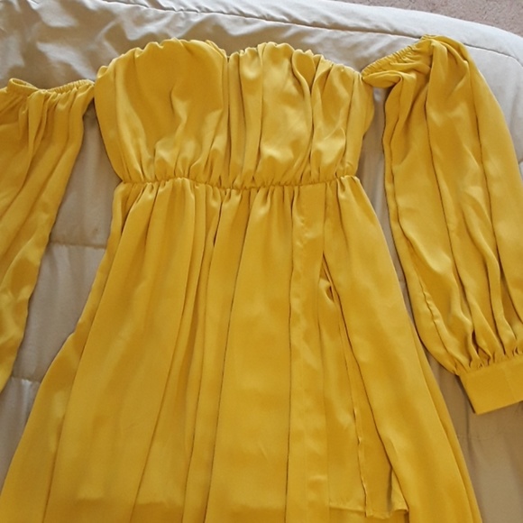 Sexy off shoulder high split maxi dress - Picture 2 of 6